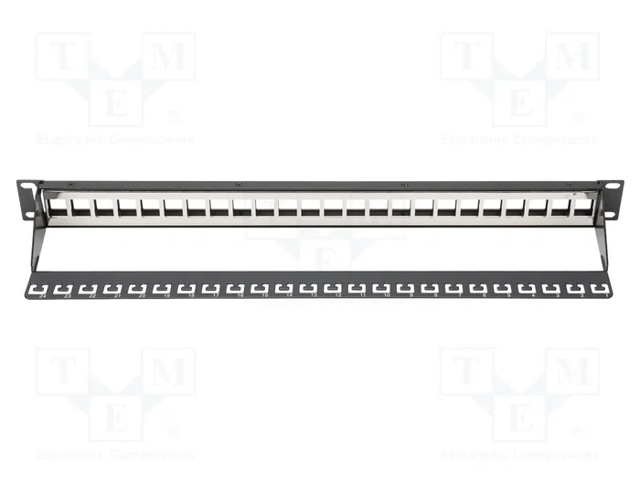 DIGITUS Panneau de brassage Keystone 24 ports 1U 19 pouces