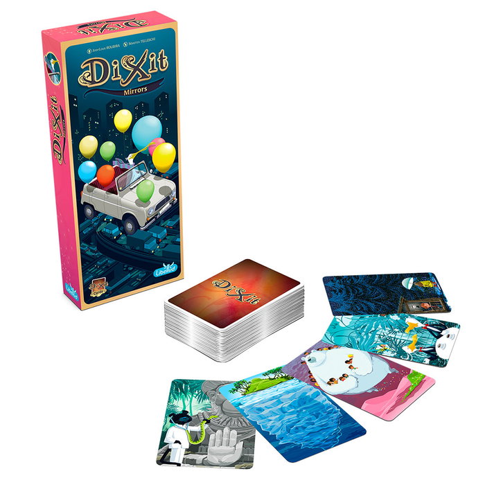 Asmodee Dixit Mirrors Extension Jeu de Cartes 84 Nouvelles Cartes À partir de 8 Ans Version Espagnole et Portugaise