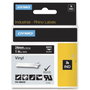 Dymo Rhino 6000+ Ruban d'étiquetage en vinyle 24 mm x 5,5 m blanc sur noir