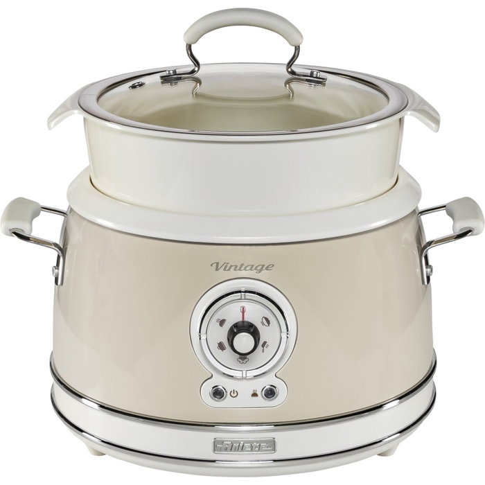 Ariete Multifonction Vintage Beige, Cuiseur à Riz et Cuiseur Lente Ariete Multifonction Vintage Beige, Cuiseur à Riz et Cuiseur Lente