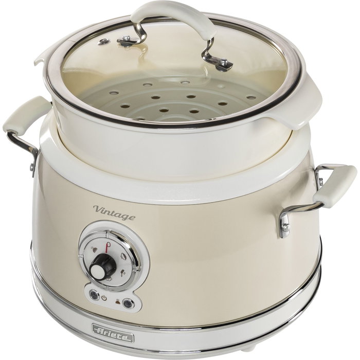 Ariete Multifonction Vintage Beige, Cuiseur à Riz et Cuiseur Lente Ariete Multifonction Vintage Beige, Cuiseur à Riz et Cuiseur Lente