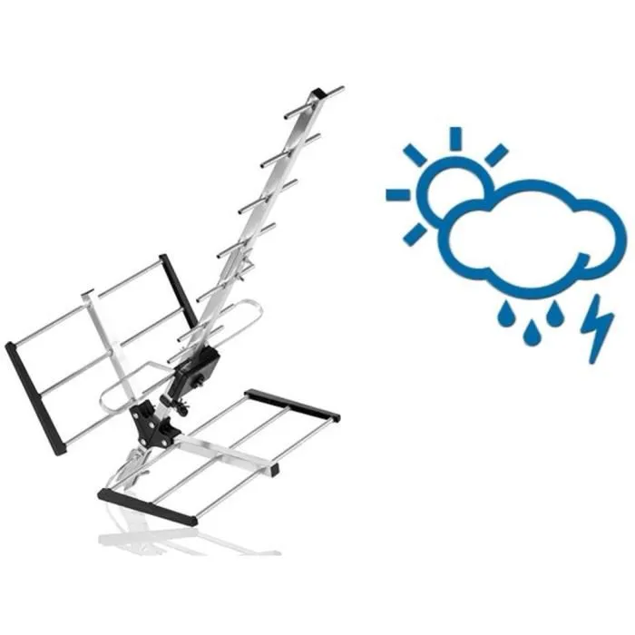 One For All Antenne TV extérieure SV9354 Professional Line avec amplificateur et filtre 5G pour réception Full HD - Installation facile One For All Antenne TV extérieure SV9354 Professional Line avec amplificateur et filtre 5G pour réception Full HD - Installation facile