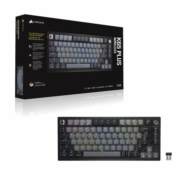 Corsair K65 PLUS WIRELESS TACTILE Clavier gamer mécanique 75 %