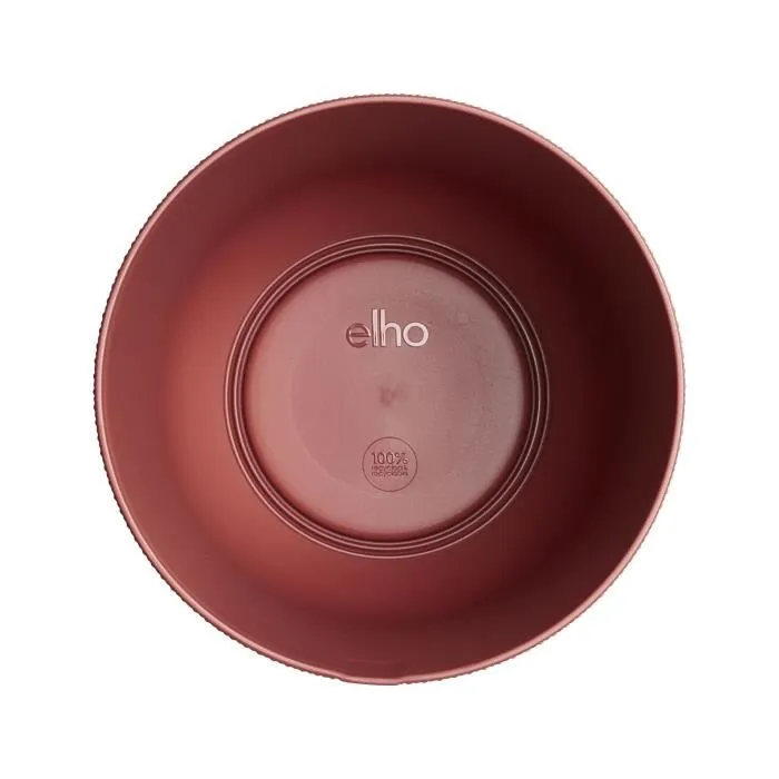 ELHO Pot de fleurs Jazz Rond Rouge, Ø 34.5 x H 32 cm, pour intérieur, 100% recyclé