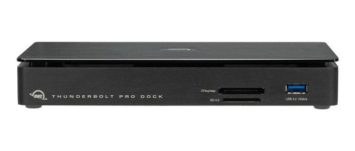 OWC Station d'accueil Thunderbolt Pro avec ports 10 Gb/s Ethernet, 8K, lecteurs CFexpress et SD, 2 ports Thunderbolt, 1 USB-C, 3 USB-A et charge 85W OWC Station d'accueil Thunderbolt Pro avec ports 10 Gb/s Ethernet, 8K, lecteurs CFexpress et SD, 2 ports Thunderbolt, 1 USB-C, 3 USB-A et charge 85W