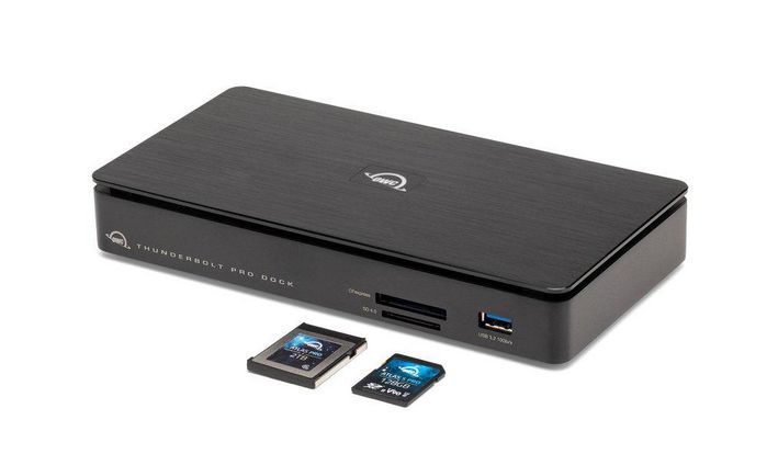 OWC Station d'accueil Thunderbolt Pro avec ports 10 Gb/s Ethernet, 8K, lecteurs CFexpress et SD, 2 ports Thunderbolt, 1 USB-C, 3 USB-A et charge 85W OWC Station d'accueil Thunderbolt Pro avec ports 10 Gb/s Ethernet, 8K, lecteurs CFexpress et SD, 2 ports Thunderbolt, 1 USB-C, 3 USB-A et charge 85W