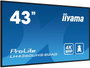 iiyama Moniteur digital UHD 43" 3840x2160, panneau VA, HDR, Android 11, haut-parleurs, ports HDMI/USB, WiFi, compatible 24/7, montage VESA inclus