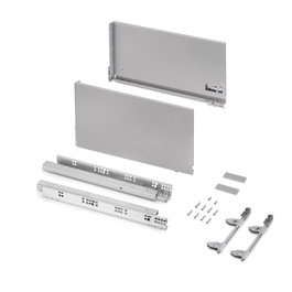 Emuca Tiroir extérieur Vertex avec réglage 3D, hauteur 242mm, profondeur 450mm
