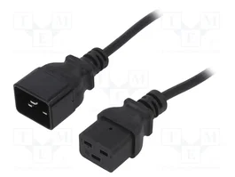 AKYGA Câble d'alimentation H05VV-F 3x1mm2 IEC C19 femelle vers IEC C20 mâle 1,8m