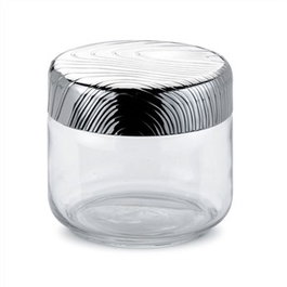 Alessi PU05/50 Veneer Bocal Hermétique avec Corps en Verre et Couvercle en Acier, 50 cl, Design Patricia Urquiola