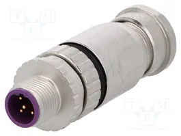HARTING Connecteur M12 mâle 5 broches code B - Profibus droit blindé