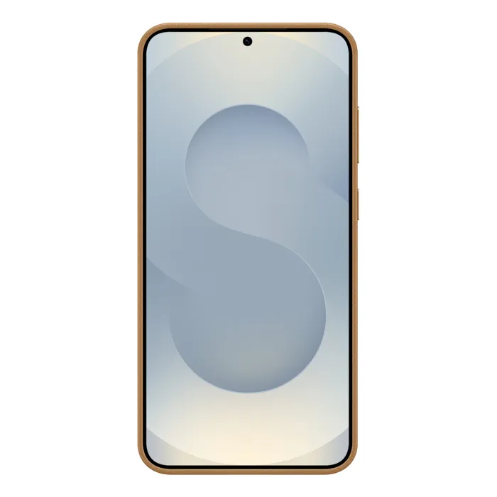 Samsung Étui en cuir véritable Kindsuit pour Samsung Galaxy S25 Plus Doré