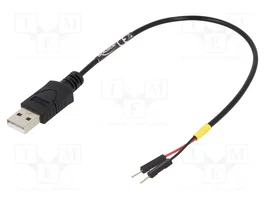 DELOCK Câble USB A prise vers connecteur à broches 1pin x2, 0,2m, noir