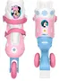 Minnie Patins 2-en-1 Évolutifs Tri Skate et Roller en Ligne pour Fille Taille 27-30 Rose avec Frein Arrière