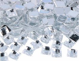 Innspiro Gemmes décoratives acryliques carrées transparentes 12x12mm, 500u. Aprox.