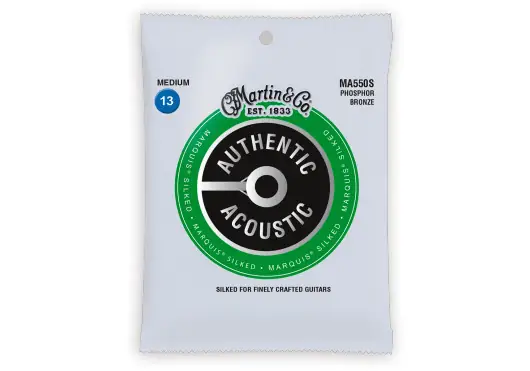 Martin Jeu de cordes acoustique Authentic Silked 92/8 Phosphor Bronze Medium 13-56 Martin Jeu de cordes acoustique Authentic Silked 92/8 Phosphor Bronze Medium 13-56