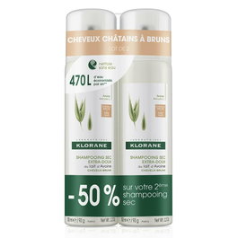 Klorane Shampooing sec avoine dark 2x150ml