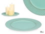 Giftdecor Porte-bougies Rombos vert vieilli 33 cm (Set de 24)