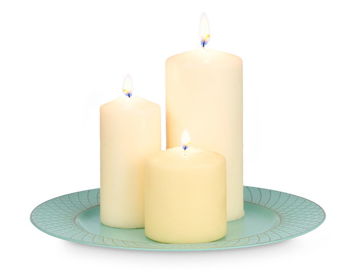 Giftdecor Porte-bougies Rombos vert vieilli 33 cm (Set de 24)