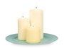 Giftdecor Porte-bougies Rombos vert vieilli 33 cm (Set de 24)