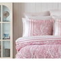 BigBuy Home Parure de lit 100% coton renforcé Rose et blanc, King size 3 pièces