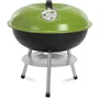Fieldmann FZG 1102G - Barbecue au charbon de bois de table portable - Surface de cuisson 34 cm - Grilles et couvercle chromés - Aération réglable