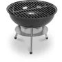 Fieldmann FZG 1102G - Barbecue au charbon de bois de table portable - Surface de cuisson 34 cm - Grilles et couvercle chromés - Aération réglable
