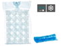 Leknes Sac 24 Glaçons 12 Unités 20x6x3 cm Polyéthylène Alimentaire Bleu Translucide (Set de 32)