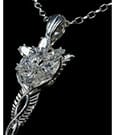 Weta Workshop Le Seigneur des Anneaux réplique 1/1 pendentif & collier Arwen Etoile du Soir (argent sterling)