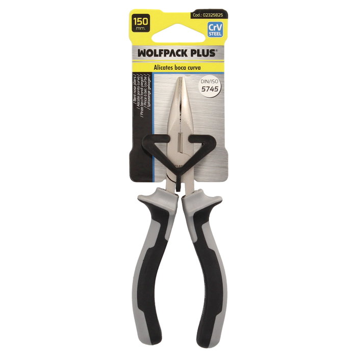 Wolfpack Linea Profesional Alicates DIN-ISO Boca Curva 150 mm Wolfpack Linea Profesional Alicates DIN-ISO Boca Curva 150 mm