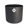 Elho Pot de Fleurs Rond B.FOR Soft - Plastique - Cache-pot Anthracite Étanche - Ø 29.5 x H 27.6 cm