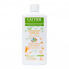 Cattier Gel de Douche et Shampooing Familial sans Sulfates 500ml