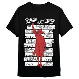 TOEI ANIMATION T-shirt adulte One Piece Monkey D. Luffy Straw Hat Crew - Taille S, 100% coton, 165 g