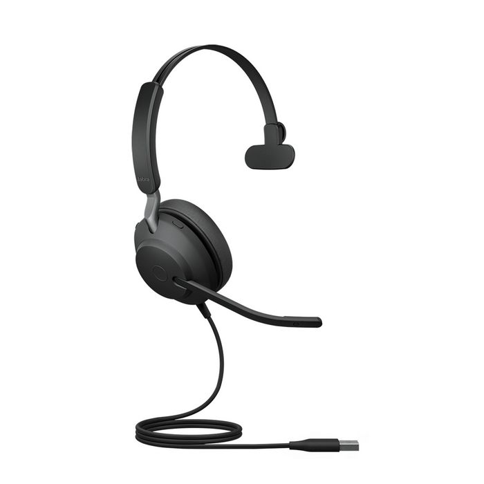 Jabra Evolve2 40 SE Micro-casque mono USB-A certifié UC avec réduction de bruit passive et busylight