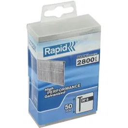 Rapid Clous à pointe n°8, 50 mm, acier galvanisé, coffret de 2800 pointes pour bois