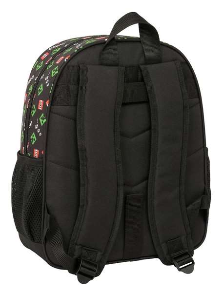 Safta - Sac à dos junior transportable Minecraft, adapté aux chariots, dimensions 32 x 38 x 12 cm, pour enfants à partir de 3 ans