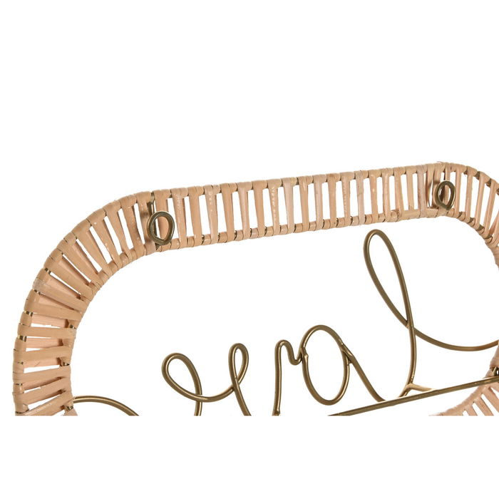 Portemanteau Home ESPRIT Doré Naturel Métal Rotin 40 x 6,4 x 28,6 cm (2 Unités) Portemanteau Home ESPRIT Doré Naturel Métal Rotin 40 x 6,4 x 28,6 cm (2 Unités)