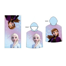 DISNEY Poncho de bain microfibre Frozen, 55 x 110 cm, 240 g/m², 100 % polyester