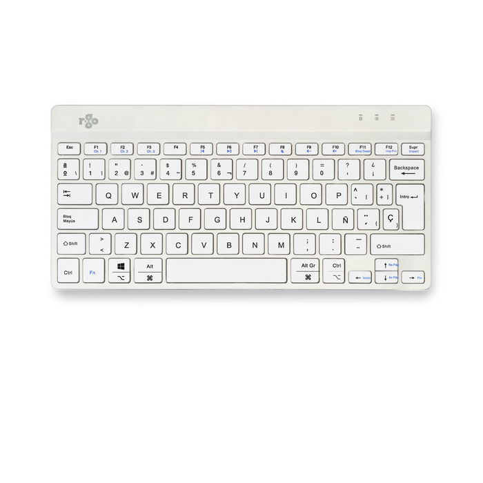 Clavier R-Go RGOCOESWLWH Blanc Espagnol Qwerty Clavier R-Go RGOCOESWLWH Blanc Espagnol Qwerty