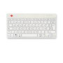 R-Go Tools Clavier ergonomique compact R Go Compact Break avec logiciel de pause, disposition QWERTY espagnole (ES), Bluetooth, blanc