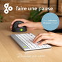R-Go Tools Clavier ergonomique compact R Go Compact Break avec logiciel de pause, disposition QWERTY espagnole (ES), Bluetooth, blanc