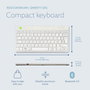 R-Go Tools Clavier ergonomique compact R Go Compact Break avec logiciel de pause, disposition QWERTY espagnole (ES), Bluetooth, blanc