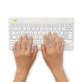 R-Go Tools Clavier ergonomique compact R Go Compact Break avec logiciel de pause, disposition QWERTY espagnole (ES), Bluetooth, blanc