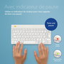 R-Go Tools Clavier ergonomique compact R Go Compact Break avec logiciel de pause, disposition QWERTY espagnole (ES), Bluetooth, blanc