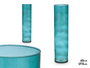 GIFTDECOR Vase cylindrique en verre turquoise 15 cm x 60 cm