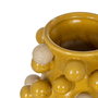 Vase Jaune Blanc Céramique 21 x 21 x 26 cm