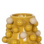 Vase Jaune Blanc Céramique 21 x 21 x 26 cm