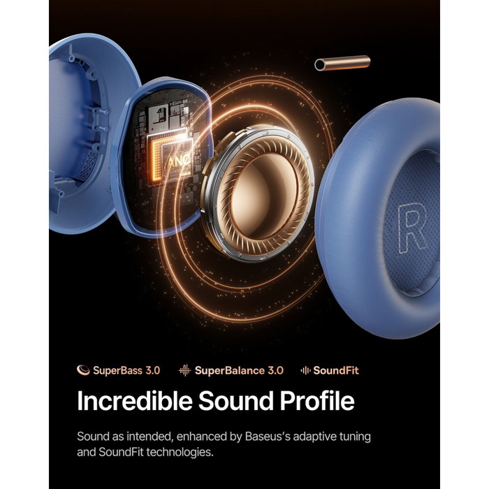 Baseus Inspire XH1 Casque sans fil avec réduction de bruit, Bleu