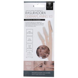 Cosmetic Club Jeu de 3 rasoirs faciaux pour dermaplaning