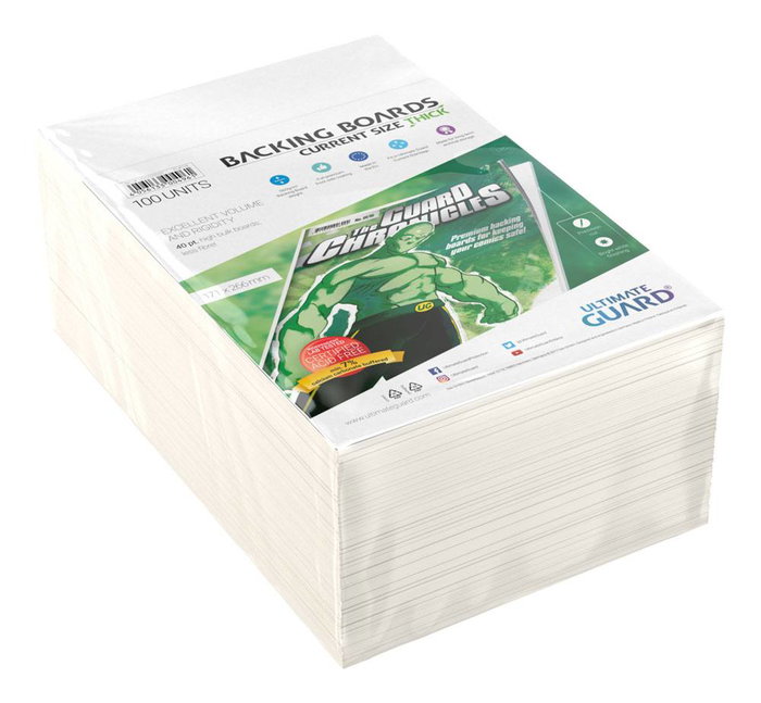 Ultimate Guard Comic Backing Boards (100) - Current Size Thick Ultimate Guard Comic Backing Boards (100) - Current Size Thick